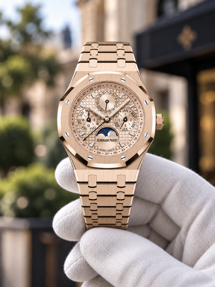 Audemars Piguet Royal Oak Perpetual Calendar — Rose Gold / Salmon