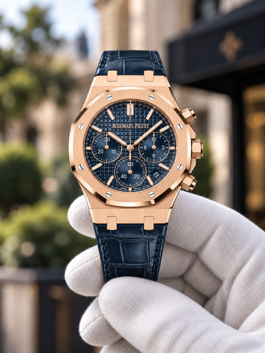 Audemars Piguet Royal Oak Selfwinding Chronograph — Gold / Blue