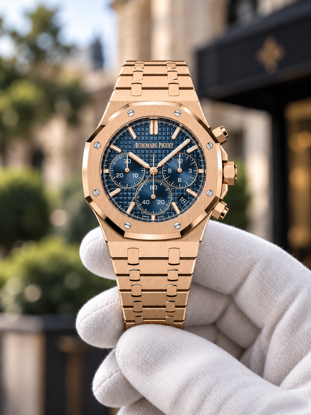 Audemars Piguet Royal Oak Selfwinding Chronograph — Rose Gold / Blue